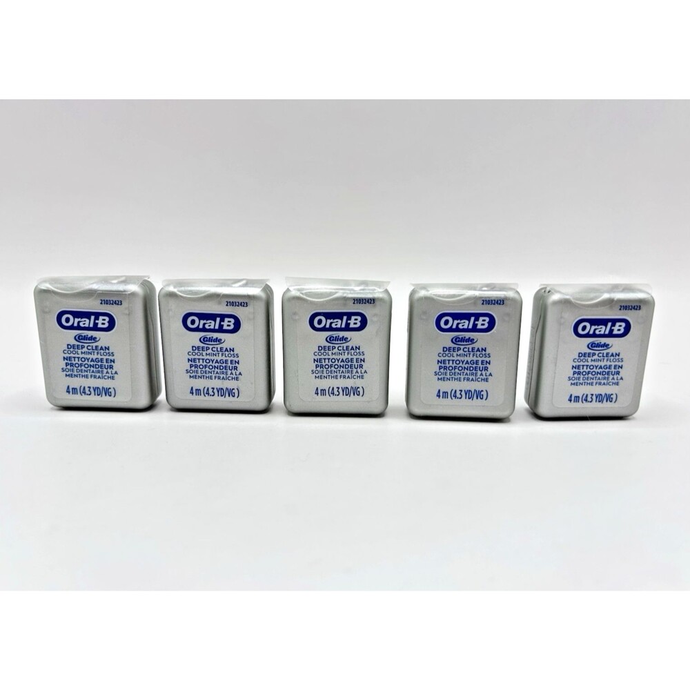 Oral-B GLIDE Pro-Health Deep Clean Cool Mint Dental Floss 4m, 4.3yd - Lot of 5